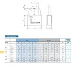 Mul-T-Lock Standard Pop Shackle Padlock 3/8