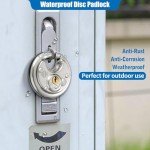 Set of 4 Waterproof Stainless Steel Disc Padlocks