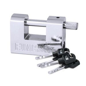 Triple Chrome Plated D-Shaped Security Padlock - 2-⅜ Inch