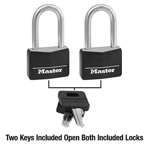 2 Pack Keyed-Alike Unpickable Locks, Black