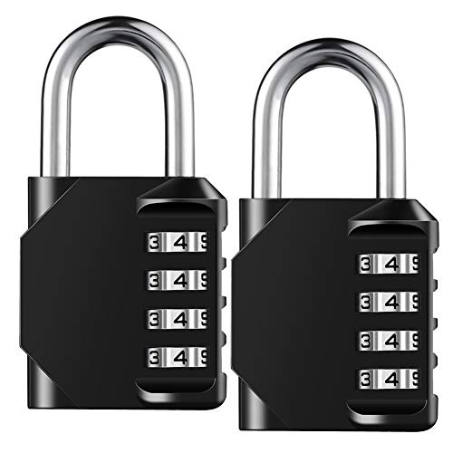 4 Digit Waterproof Combination Lock for Outdoor Use - 2 Pack