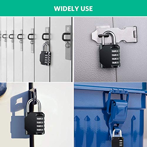 4 Digit Waterproof Combination Lock for Outdoor Use - 2 Pack
