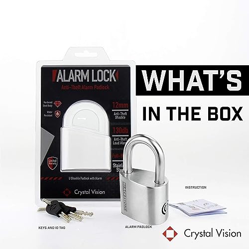 Unpickable Lock: Crystal Vision Anti-Theft 130dB Alarm
