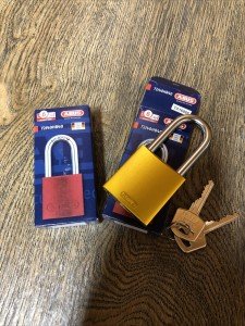 Set of 2 Abus Yellow Lockout Padlocks