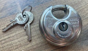 ABUS 24/60 Diskus Stainless Steel Padlock with 2 Keys