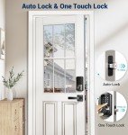 Veise Black Fingerprint Smart Lock with Lever Set