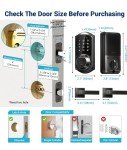 Veise Black Fingerprint Smart Lock with Lever Set