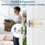 Smart Keyless Fingerprint Door Lock - Gold