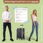 Expandable Carry-On Luggage with USB and Cup Holder