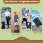 Expandable Carry-On Luggage with USB and Cup Holder