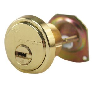 Mul-T-Lock Junior Polished Brass Cylinder with Keys