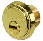 Mul-T-Lock Junior Polished Brass Cylinder with Keys