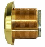 Mul-T-Lock Junior Polished Brass Cylinder with Keys