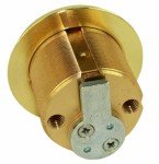 Mul-T-Lock Junior Polished Brass Cylinder with Keys