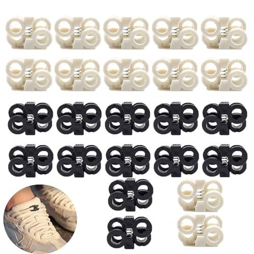 24 Pack No Tie Shoe Lace Locks with Smart Buckle