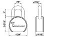 Mul-T-Lock Junior TSR Heavy Duty Padlock
