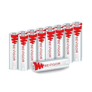 BEVIGOR AA Lithium Batteries 16 Pack 3000mAh