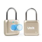 UMIKSMART Fingerprint Padlock - USB Rechargeable, Waterproof