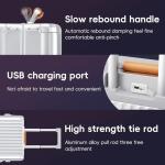 24" Zipperless Aluminum Hardshell Suitcase with TSA Lock