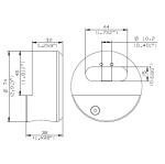 Mul-t-lock MT5+ TR 100 Hockey Puck Padlocks, 4 Keys
