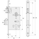 Abus ESK PZ2 Mortice Lock - Universal Small