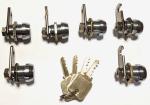 6 Medeco High Security Cam Locks with 4 Keys