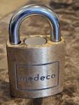 Set of 2 Brass Medeco Padlocks with Key
