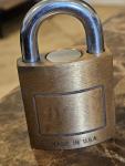 Set of 2 Brass Medeco Padlocks with Key