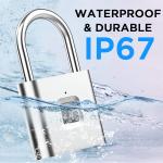 Rechargeable Waterproof Smart Fingerprint Padlock