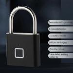 Fingerprint Biometric Padlock - Keyless and Rechargeable