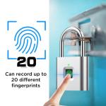 Rechargeable Waterproof Smart Fingerprint Padlock