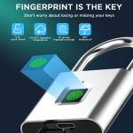 Rechargeable Waterproof Smart Fingerprint Padlock