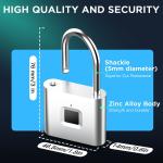 Rechargeable Waterproof Smart Fingerprint Padlock