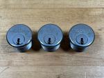 3 Medeco 51S Mortise Cylinder - Keyless, Brushed Silver