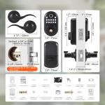 Keyless Fingerprint Door Lock with Level Handles