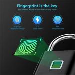Fingerprint Padlock - Keyless USB Charging, Waterproof