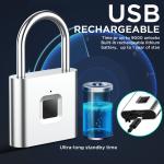 Waterproof Keyless Fingerprint Padlock for Gym Lockers