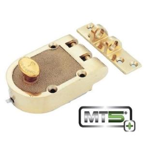 Mul-T-Lock MT5+ Bright Brass Jimmy Proof Lock