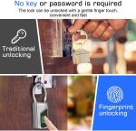 Smart Waterproof Fingerprint Lock with Key Backup