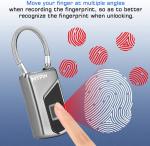 Smart Waterproof Fingerprint Lock with Key Backup