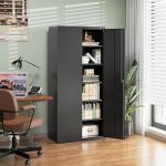 Lockable Metal Garage Storage Cabinets with Adjustable Shelves