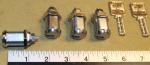 4 Medeco Duracam Locks with 2 Keys