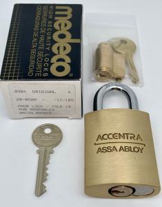 Medeco 6-Pin Accentra Padlock with OEM Key
