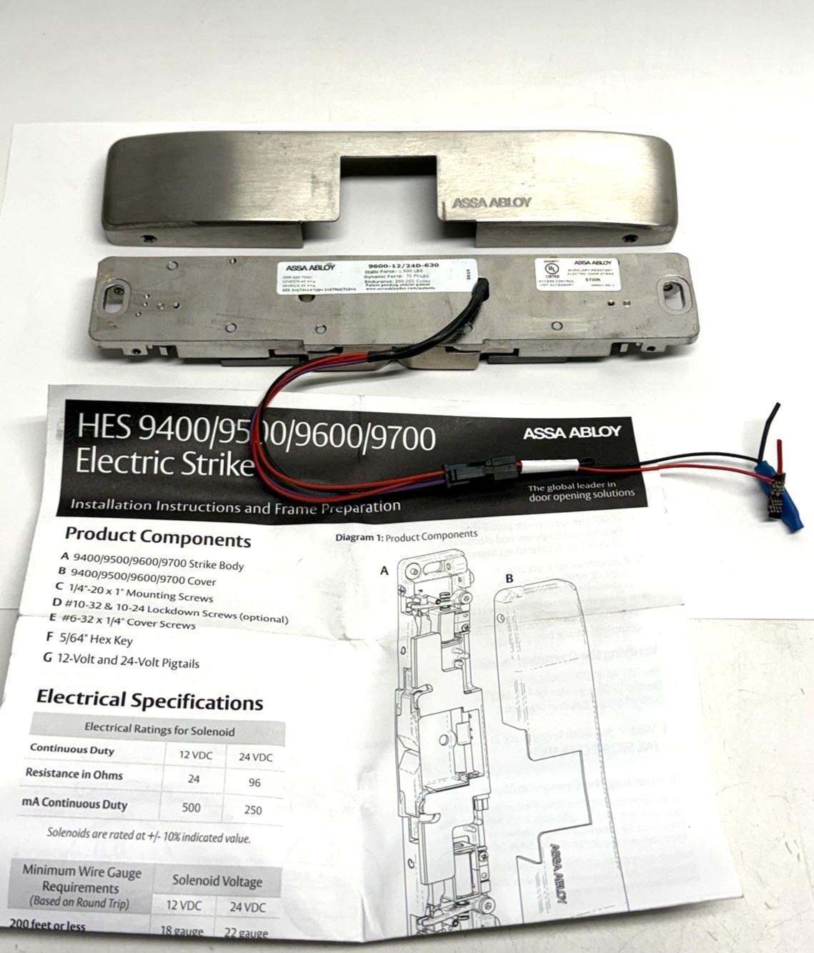 Assa Abloy 9600 Electric Strike Lock 12/24V