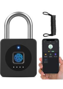 Elink Smart Biometric Fingerprint Padlock with Cable