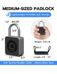 Elink Smart Biometric Fingerprint Padlock with Cable