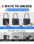 Elink Smart Biometric Fingerprint Padlock with Cable