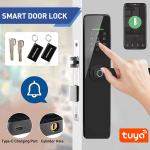Fingerprint Entry Smart Door Lock with Handle