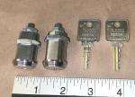 2 Medeco 1-1/8" Cam Locks with 2 Keys