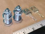 2 Medeco 1-1/8" Cam Locks with 2 Keys